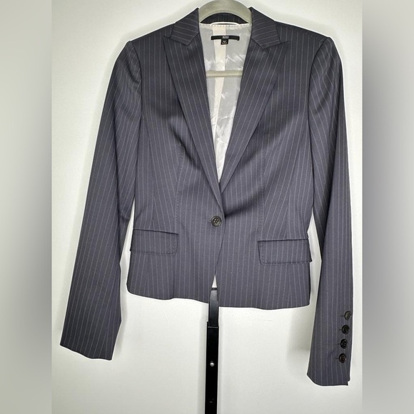 Boss Women's Pinstripe Single Button Jacket - Size 6 - Picture 1 of 5